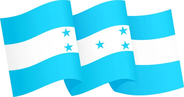 Onda Bandera Honduras Aislada Sobre Fondo Png Transparente — Vector de stock