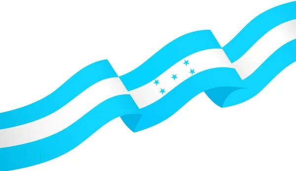 Honduras Flag Wave Isolated Png Transparent Background — Stock Vector