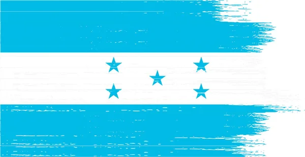 Bandera Honduras Con Pincel Texturizado Aislado Sobre Fondo Png Transparente — Vector de stock