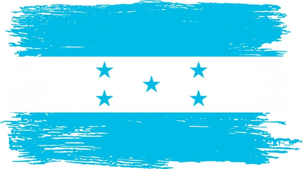 Bandera Honduras Con Pincel Texturizado Aislado Sobre Fondo Png Transparente — Vector de stock