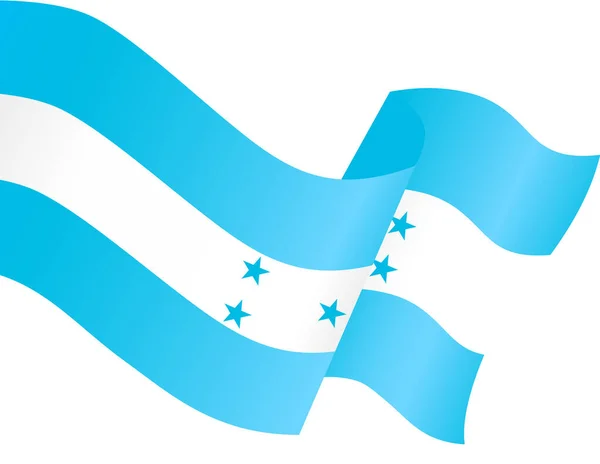 Honduras Bayrak Dalgası Png Veya Şeffaf Arkaplanda Izole Edildi — Stok Vektör