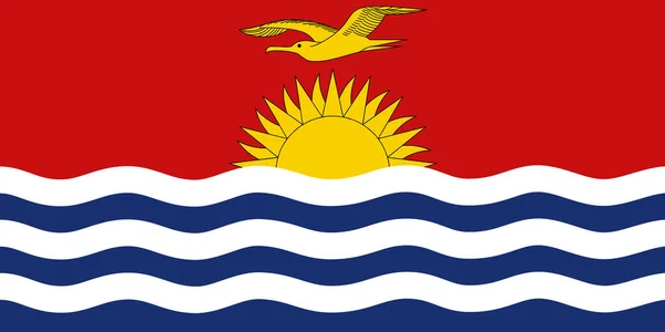 Onda Bandeira Kiribati Isolado Png Fundo Transparente —  Vetores de Stock