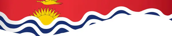 Κύμα Σημαίας Κιριμπάτι Απομονωμένο Png Διαφανές Φόντο — Διανυσματικό Αρχείο