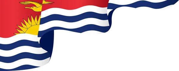 Волна Флага Кирибати Изолирована Png Прозрачном Фоне — стоковый вектор