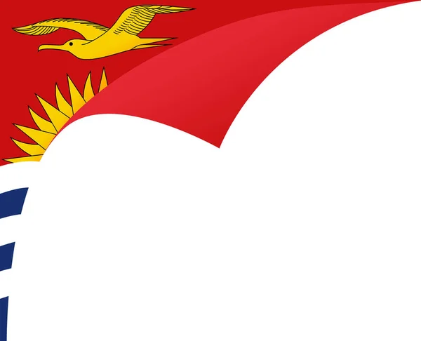 Onda Bandera Kiribati Aislada Sobre Fondo Png Transparente — Vector de stock