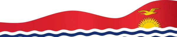 Кірибаті Прапор Хвиля Ізольовані Png Або Прозорому Фоні — стоковий вектор