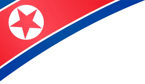 Flaga Korei Północnej Fala Izolowana Png Lub Przejrzyste Tło — Wektor stockowy