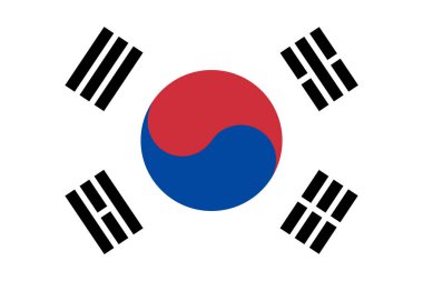 Güney Kore bayrak dalgası png veya şeffaf arkaplanda izole