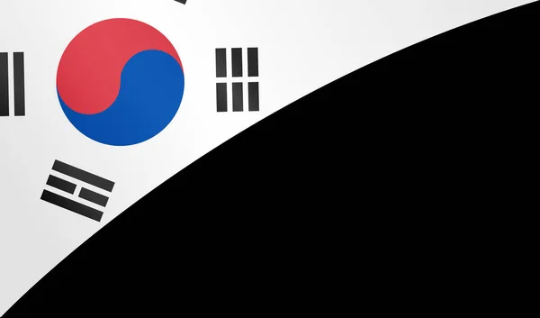 Gelombang Bendera Korea Selatan Diisolasi Pada Latar Belakang Png Atau - Stok Vektor