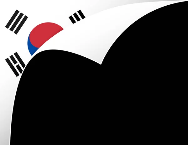 Vague Drapeau Corée Sud Isolée Sur Fond Png Transparent — Image vectorielle