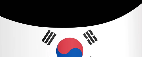 Pngまたは透明な背景で隔離された韓国の旗の波 — ストックベクタ