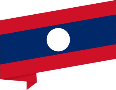 Laos bayrak dalgası png veya şeffaf arkaplanda izole edildi