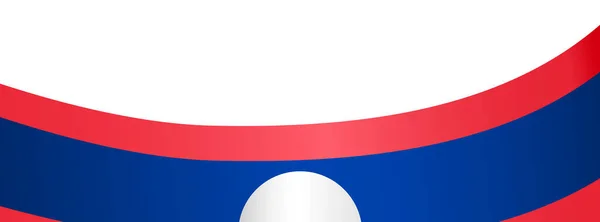 在Png或透明背景上孤立的老挝国旗波 — 图库矢量图片