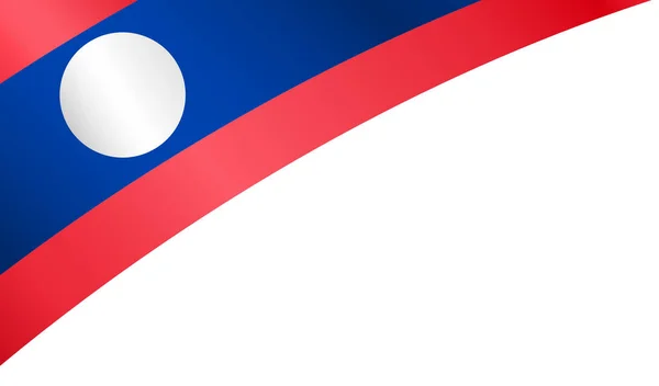 Onda Bandeira Laos Isolada Png Fundo Transparente — Vetor de Stock