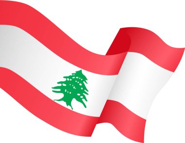 Lübnan bayrak dalgası png veya şeffaf arkaplanda izole edildi