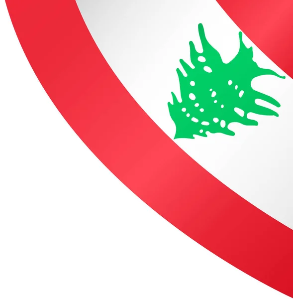 Lübnan Bayrak Dalgası Png Veya Şeffaf Arkaplanda Izole Edildi — Stok Vektör