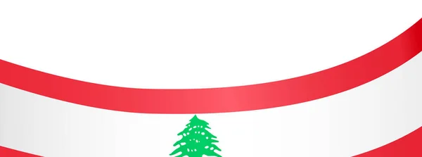 Хвиля Прапора Лівану Ізольована Фоні Png Або Прозорого Фону — стоковий вектор
