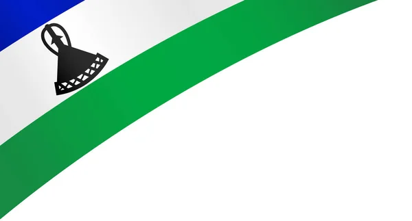 Lesotho Vlajka Vlna Izolované Png Nebo Průhledné Pozadí — Stockový vektor