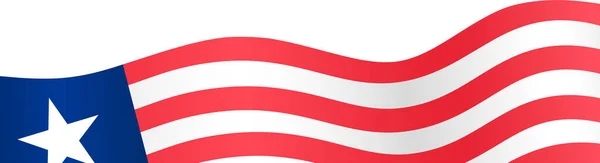 Liberya Bayrak Dalgası Png Veya Şeffaf Arkaplanda Izole Edildi — Stok Vektör