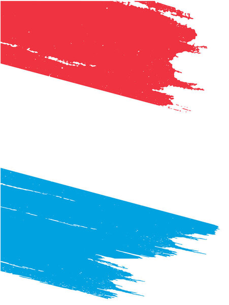 Luxembourg flag with brush paint textured isolated  on png or transparent background vector illustration
