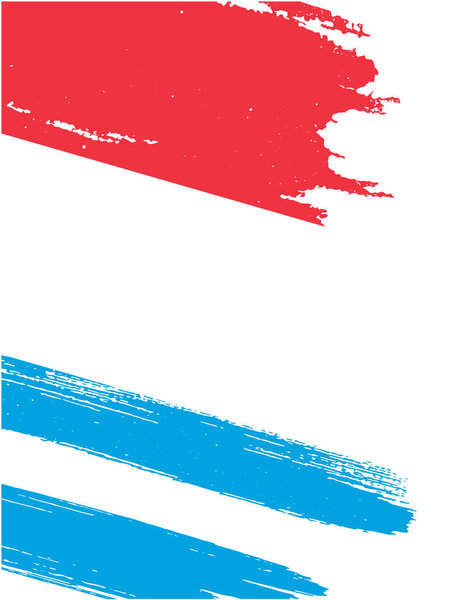 Luxembourg flag with brush paint textured isolated  on png or transparent background vector illustration
