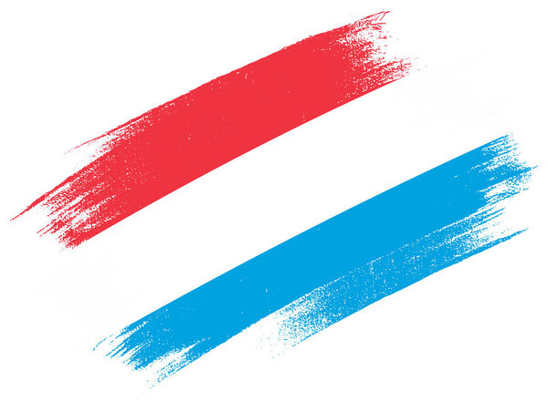 Luxembourg flag with brush paint textured isolated  on png or transparent background vector illustration