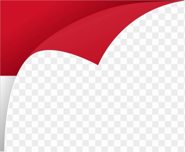 Monako bayrak dalgası png ya da şeffaf arkaplan vektörü resimlemesinde izole edildi.