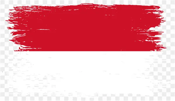 Bendera Monako Dengan Cat Kuas Terisolasi Pada Latar Belakang Png - Stok Vektor