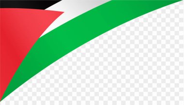 Filistin bayrak dalgası png veya şeffaf arkaplan vektörü resimlemesi üzerinde izole.