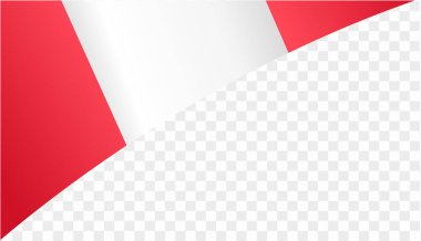 Peru bayrak dalgası png veya şeffaf arkaplan vektörü resimlemesinde izole edildi.