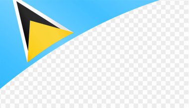 Saint Lucia bayrak dalgası png ya da şeffaf arkaplan vektörü resimlemesinde izole edildi.
