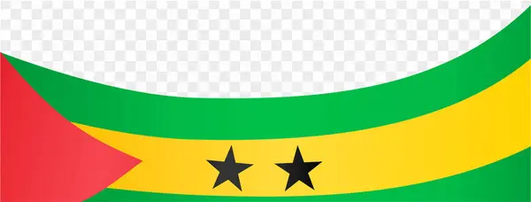 Sao Tome Principe Flag Wave Isolated Png Transparent Background Vector — Archivo Imágenes Vectoriales