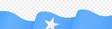 Somali bayrak dalgası png veya şeffaf arkaplan vektörü resimlemesinde izole edildi.