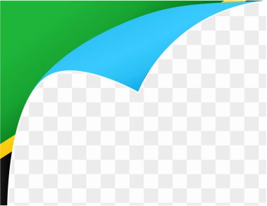 Tanzanya bayrak dalgası png veya şeffaf arkaplan vektör resimlemesi üzerinde izole.