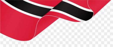 Trinidad ve Tobago bayrak dalgası png veya şeffaf arkaplan vektör ilülasyonu üzerinde izole. 