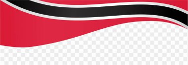 Trinidad ve Tobago bayrak dalgası png veya şeffaf arkaplan vektör ilülasyonu üzerinde izole. 