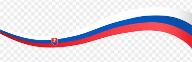 Slovakya bayrak dalgası png veya şeffaf arkaplan vektör ilülasyonu üzerinde izole. 