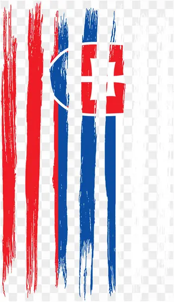 stock vector Slovakia flag brush paint textured isolated  on png or transparent background. vector illustration 