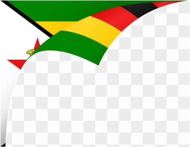 Zimbabwe bayrak dalgası png ya da şeffaf arkaplan vektörü resimlemesinde izole edildi.  