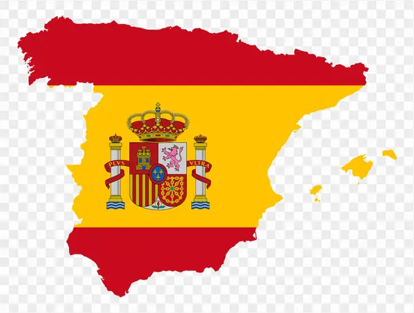 stock vector Spain map flag isolated on png or transparent background vector illustration. 