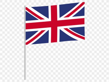 Şeffaf bir PNG arka planında İngiliz bayrağı dalgalandırmak. Tasarımlar, sunumlar veya dijital projeler için mükemmel. Union Jack 'i dinamik ve gerçekçi bir şekilde gösteren yüksek kaliteli bir görüntü..