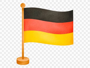 Suluboya dalgalanan Almanya bayrağı izole ülke vektörü.