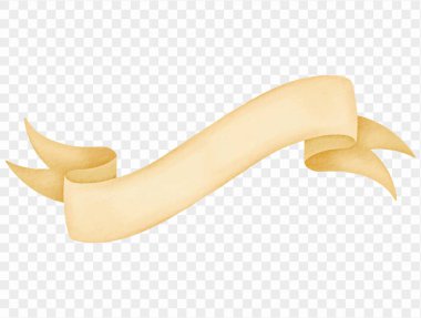 Suluboya dalgalı kıvrımlı kurdele parşömen kaydırma vektörü.