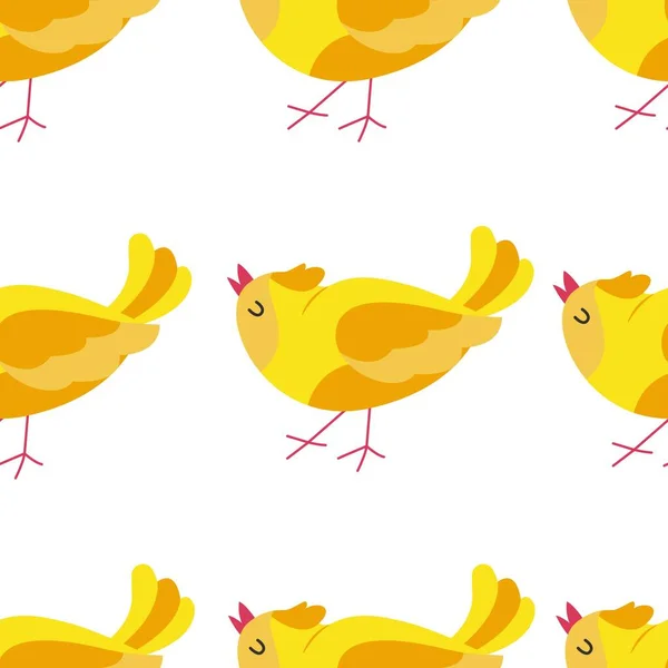 Bunte Vögel Nahtlose Muster Exotische Vögel Verschiedenen Printpositionen Vektorillustration — Stockvektor