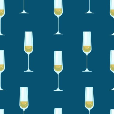 Alkolsüz bardaklar. Renkli bir arkaplanda cam şeffaf bardakların vektör izi.