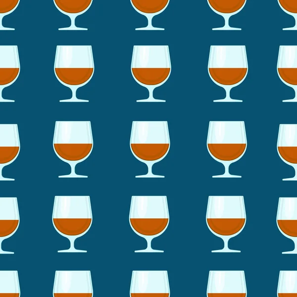 Glasses Alcohol Seamless Pattern Vector Print Glass Transparent Glasses Colored — Image vectorielle