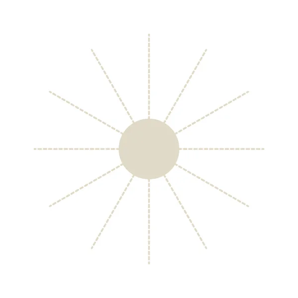Sol Gráfico Símbolo Sol Símbolos Astrológicos Ilustração Vetorial Silhueta —  Vetores de Stock