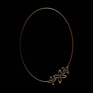 Altın çerçeve sanat tarzı, Vektör tasarım ögesi geometrik şekli.