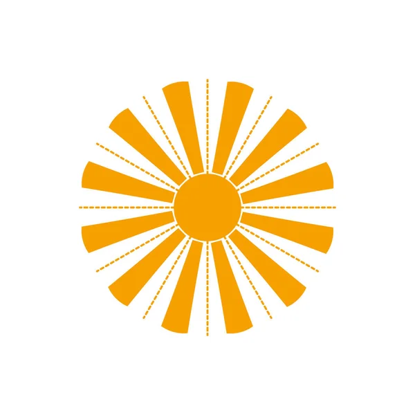 Γραφικός Αφηρημένος Ήλιος Σύμβολο Ήλιων Αστρολογικά Σύμβολα Εικονογράφηση Διανυσμάτων Σιλουέτα — Διανυσματικό Αρχείο