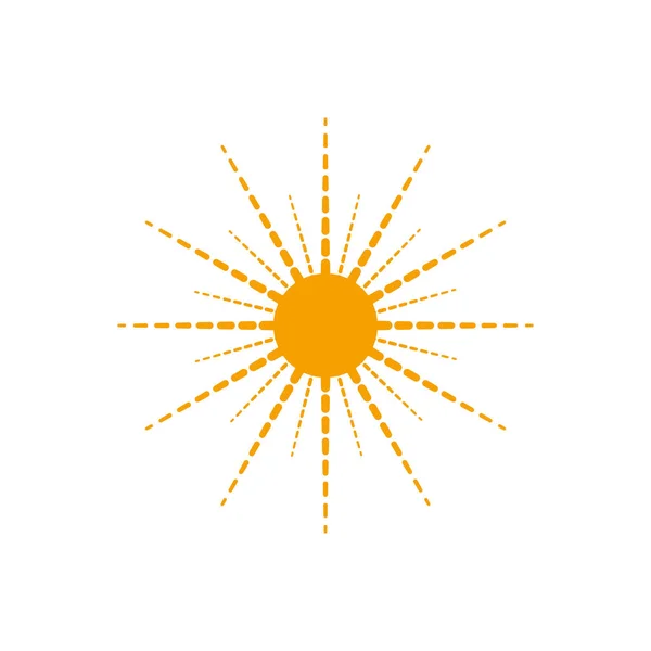 Graficzne Abstrakcyjne Słońce Symbol Słońca Symbole Astrologiczne Ilustracja Wektora Sylwetka — Wektor stockowy